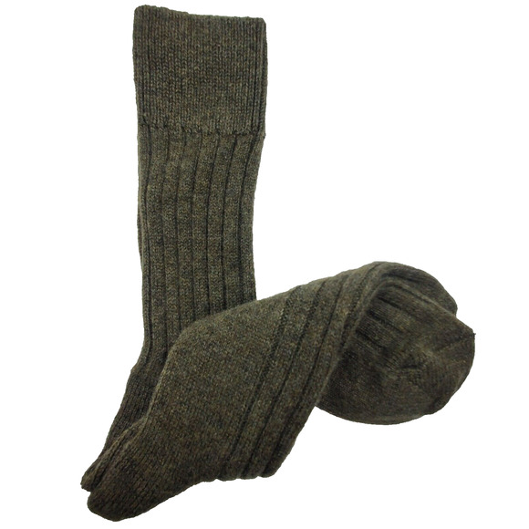 Garnet Hill 81% Cashmere Dark Pine Socks Green Mens Warm L Slightly Imperfect - Picture 1 of 3